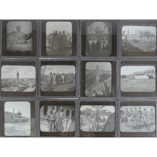 78 - Approximately one hundred late 19th century photographic slides - images of the Middle East, within ... 