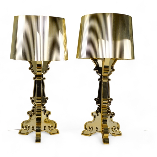 82 - A pair of Bourgie table lamps Ferruccio Laviani (Italian b. 1960) for Kartel - gilt finish, with sha... 