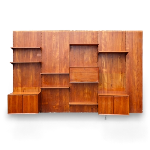 956 - Poul Cadovius (1911-2011) for CADO, Denmark, 'Royal System' - teak wall hanging modular shelving sys... 