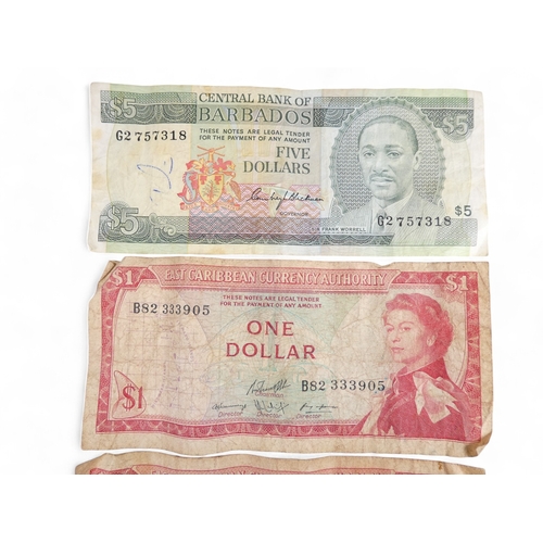 133 - Four Caribbean bank notes - various