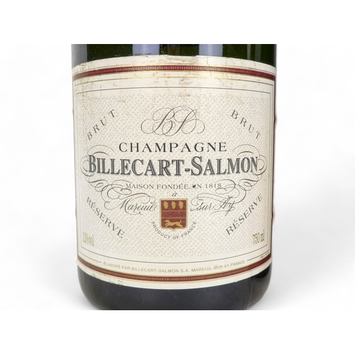 193 - A bottle of Moet & Chandon Brut Rose champagne - together with a bottle of Billecart-Salmon Brut Res... 