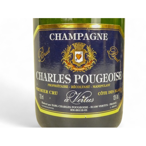 194 - Two and a half bottles of Charles Pougeoise champagne.