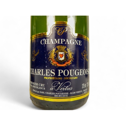 194 - Two and a half bottles of Charles Pougeoise champagne.