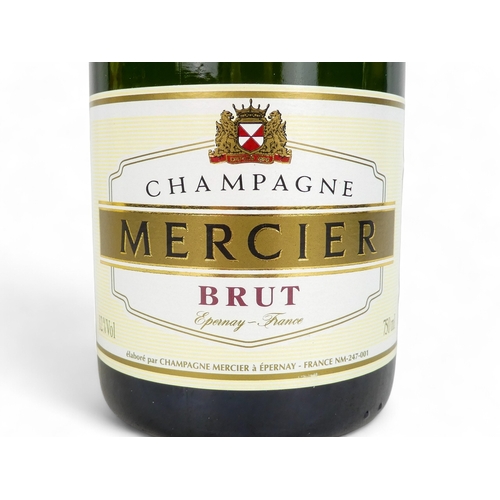 195 - A bottle of Mercier Brut champagne, boxed - together with a bottle of Barancourt Brut Reserve champa... 