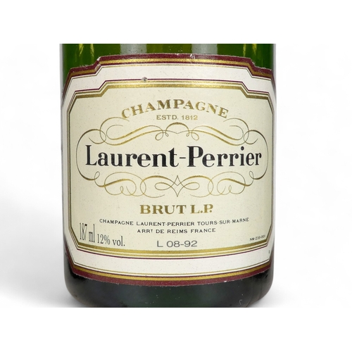 195A - Two half bottles of Charles Pougeoise champagne - together with a quarter bottle of Laurent Perrier ... 