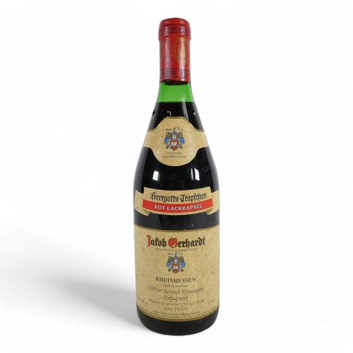 197 - Seven bottles of Jacob Gerhardt Rheinhessen 1993 red wine - Bereich Wonnegau, together with four bot... 