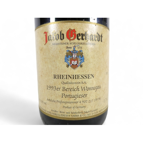 197 - Seven bottles of Jacob Gerhardt Rheinhessen 1993 red wine - Bereich Wonnegau, together with four bot... 