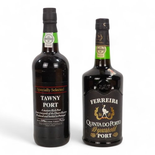 198 - A bottle of Ferreira 10 year old port - together with a bottle of Douro Region specially selected Ta... 