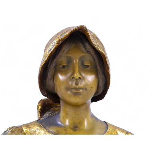 220 - A Goldscheider terracotta bust of Ruth, by Emmanuel Joseph Simon (1873-1932) - titled on the plinth,... 