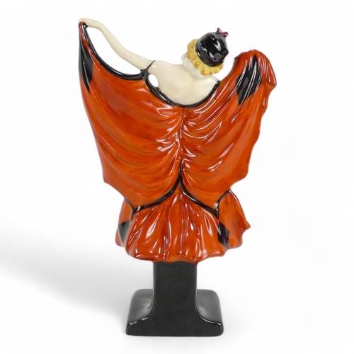 224 - A Royal Doulton 'Butterfly' figure, 'HN720' - modelled as a lady wearing a butterfly bodice and whit... 