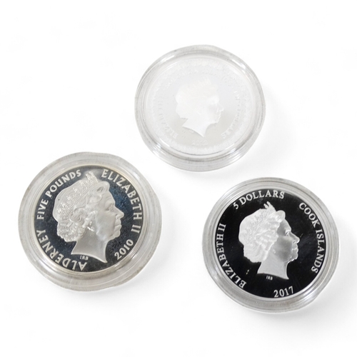 348 - A Royal Mint silver proof coin - for the Bailiwick of Alderney to commemorate the Battle of Britain,... 