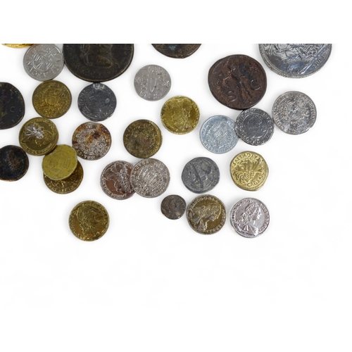 368 - A small collection of assorted coins - to include Roman and some reproduction.