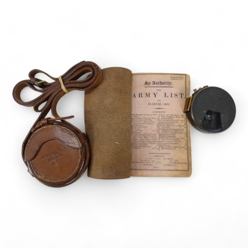 434 - An early 20th century drum sextant by E R Watts & Son of London - circa 1909, in an associated tan l... 