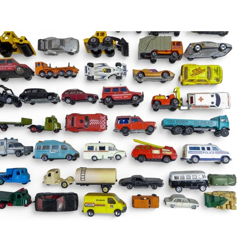 475 - Diecast Motor Vehicles including Fire Engines/Police Vehicles etc - in excess of 230 vehicles. Compr... 