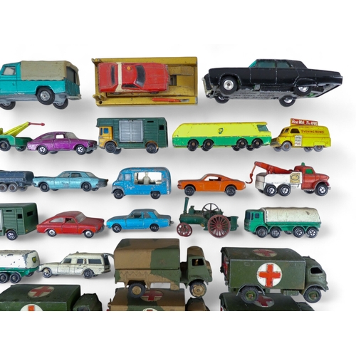 478 - Diecast Dinky, Corgi and Lesney/Matchbox - 35 in total. Comprising: Box 1 - ten Dinky military vehic... 