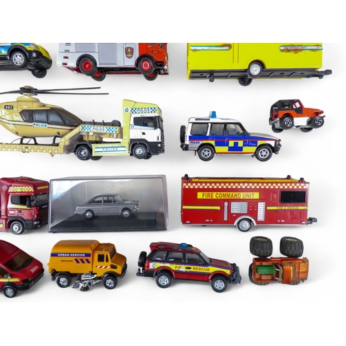 479 - Diecast Mainly Larger Scale including Coaches, Artics etc - 55 in total. Comprising three boxes cont... 