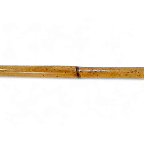 48 - A late 19th century walking cane - with globe hardstone knop set in gilt metal, stamped 'Antoine Pal... 