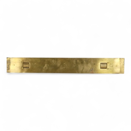 72 - An early 20th century brass parallel rule - manufactured by Universal Wood Working Co., in a wooden ... 