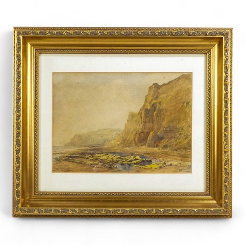 779 - Henry CLIFFORD (British 1821-1905) Rocky Beach Scene Watercolour  Signed with initials and dated 188... 