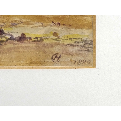 779 - Henry CLIFFORD (British 1821-1905) Rocky Beach Scene Watercolour  Signed with initials and dated 188... 