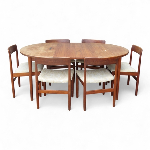 983 - A 1960's teak extending dining table attributed to Nils Jonsson for Troeds, Sweden - 'Ove' pattern, ... 