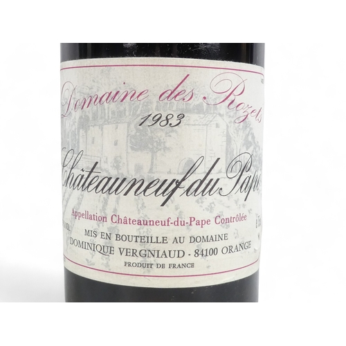 200 - A bottle of Domaine des Rozets 1983 Chateauneuf du Pape - together with a bottle of Tour des Combes ... 