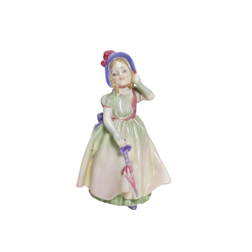 220 - A Royal Doulton figure - Babie HN1679, 12cm high, together with a continental blush potted vase, tub... 