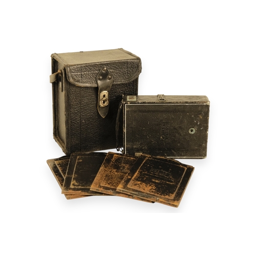 27 - A Thornton Pickard special Ruby Reflex camera - black rexine covered, together with three further ca... 