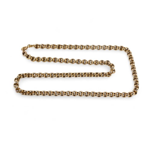 582 - A 9ct belcher link chain - 46cm long, 17g.