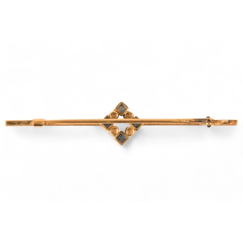 606 - An RAF 9ct gold sweetheart bar brooch - in typical winged form, together with two further bar brooch... 