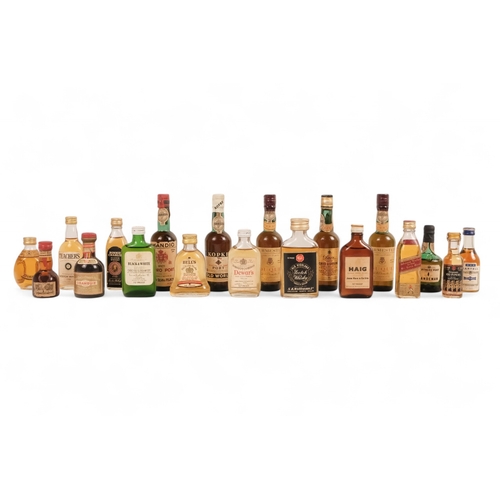 70 - A quantity of miniatures - including whisky, brandy and fortified wines.