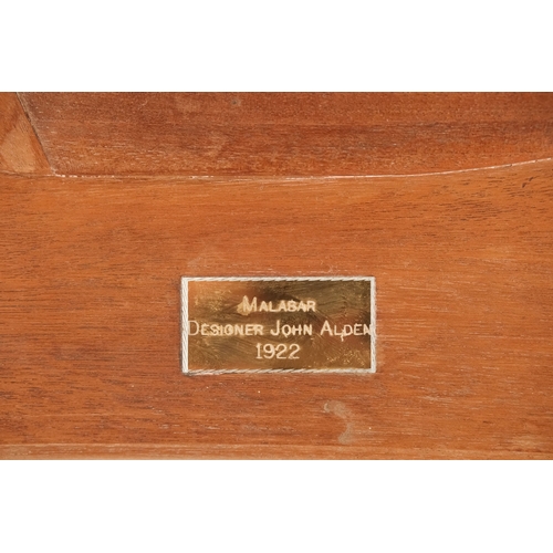 72 - A mahogany half hull ship builder's model - Malabar, designed by John Alden, mounted on a rectangula... 