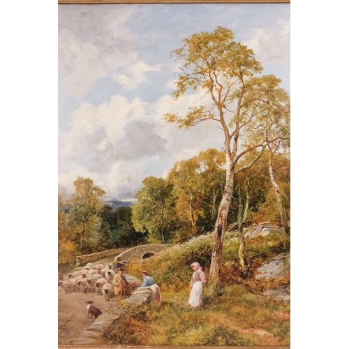 747 - David BATES (1840/41-1921) In Glen Fallock, Above Ardlui Oil on canvas Signed lower right and titled... 