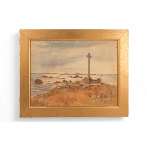 778 - Laura Annie HAPPERFIELD (XIX-XX) The Cross Of St Modery, Brittany Watercolour on paper Signed lower ... 