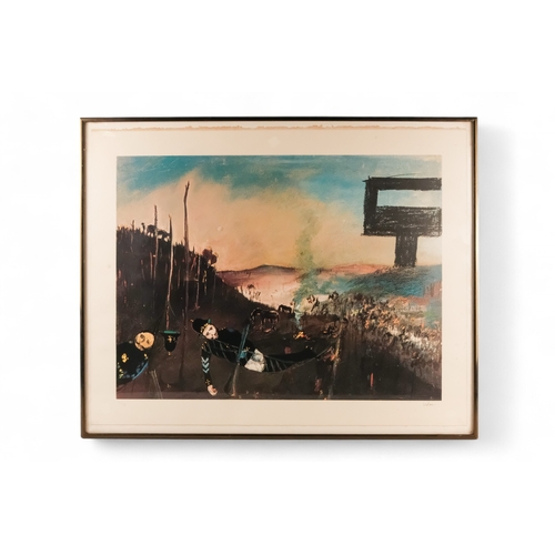 780 - Sidney Robert NOLAN (1917-1992) Morning Camp Limited edition screenprint Signed lower right, numbere... 