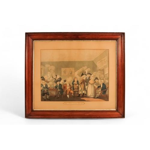 827 - After Henry BUNBERY The Smoking Club  Coloured aquatints Framed and glazed Picture size 33 x 44cm Ov... 