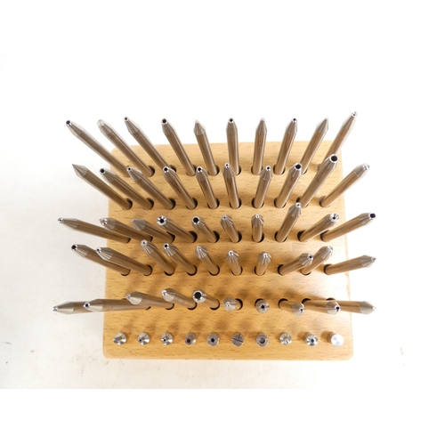 10 - A late 20th century watchmaker's staking set - by Bergeon.