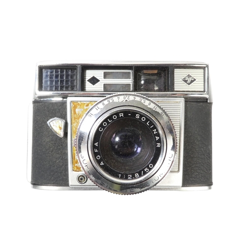 106 - An Agfa 35mm camera - in a brown leather case, together with another earlier example. (2)