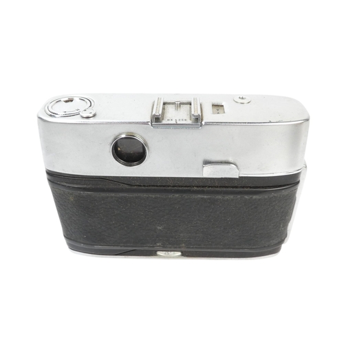 106 - An Agfa 35mm camera - in a brown leather case, together with another earlier example. (2)