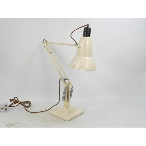 22 - A Herbert Terry Anglepoise lamp - cream painted, the shade with a rolled lip and Crabtree fitting, o... 