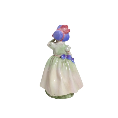 220 - A Royal Doulton figure - Babie HN1679, 12cm high, together with a continental blush potted vase, tub... 