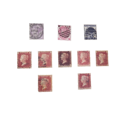 351 - A Simplex stamp album - UK and world stamps, including some penny reds, together with four other alb... 