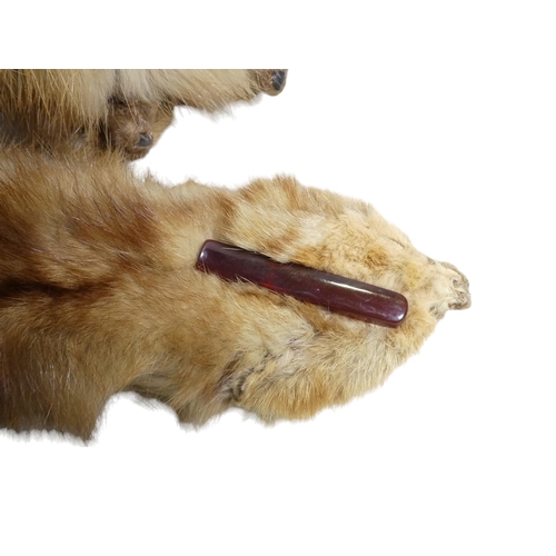 392 - A mink stole - formed from three beasts.