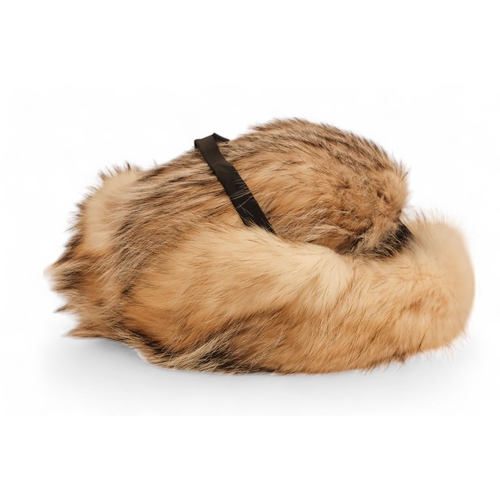 404 - A 20th century Canadian badger skin hat - large size.