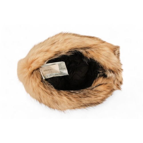 404 - A 20th century Canadian badger skin hat - large size.