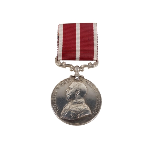 435 - A George V merit medal - boxed, awarded to Sjt. Lloyd 66 col Lab. C.