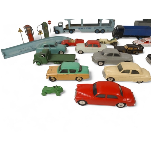 474 - A quantity of Dinky die cast vehicles - including Rover 90, Austin Cambridge, Hilman Minx, Riley Pat... 