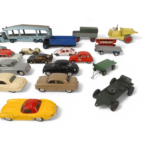 474 - A quantity of Dinky die cast vehicles - including Rover 90, Austin Cambridge, Hilman Minx, Riley Pat... 