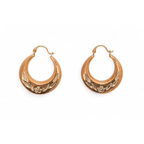 620 - A pair of 9ct gold ear pendants - with chain drops, together with six further pairs of 9ct earrings,... 