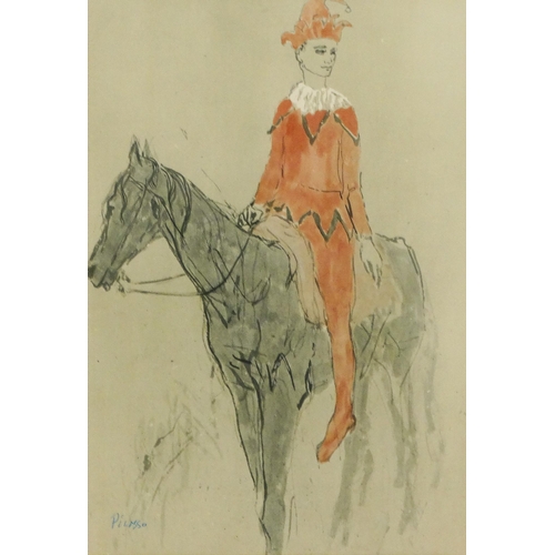 739 - After Pablo PICASSO (1881-1973) Clown et Cheval Lithograph  Framed and glazed Picture size 60 x 40cm... 